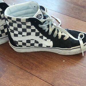 Vans Checkerboard High-Top Sneakers